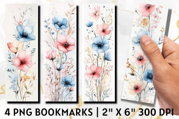 Enchanting Watercolor Flowers Graphics for Crafting