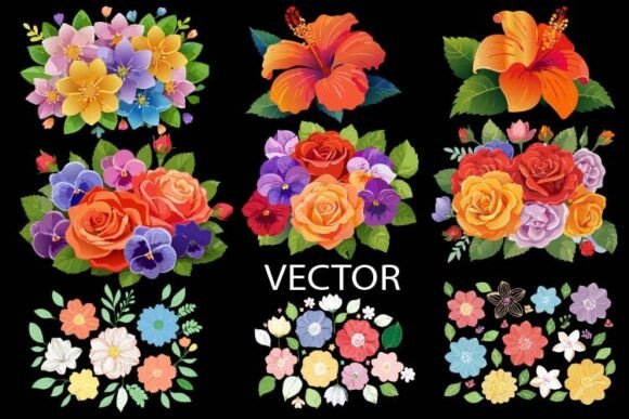 Flowers Vector Graphics for Creative Sellers