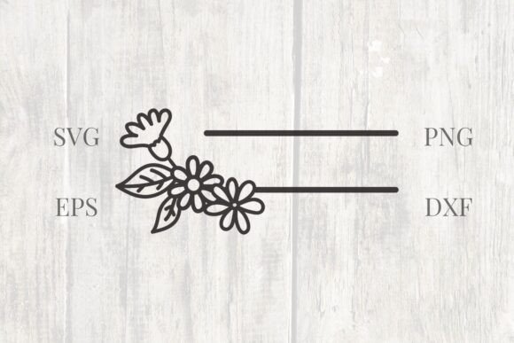 Garden Flowers Split Monogram Graphics