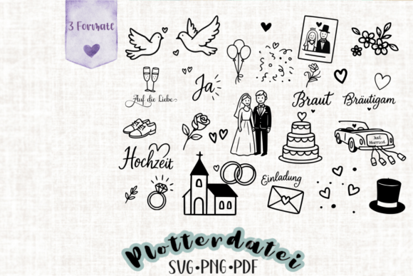 Hochzeit Bundle Deutsch: A Romantic Graphic Design Asset