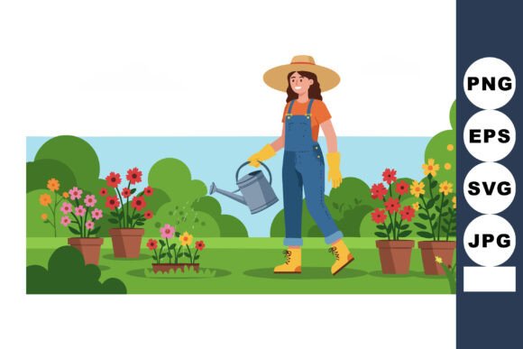Springtime Garden Graphic for Local Branding